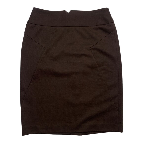 Grace Elements womens ponte pencil skirt mocha brown size 4 - Picture 1 of 8